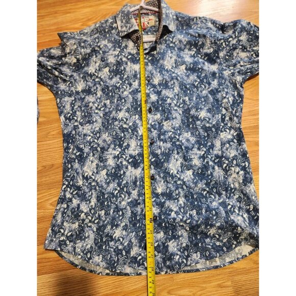 7 Downie St. Long Sleeves Shirt Size 5 White and Blue Pre-Owned - Picture 7 of 8